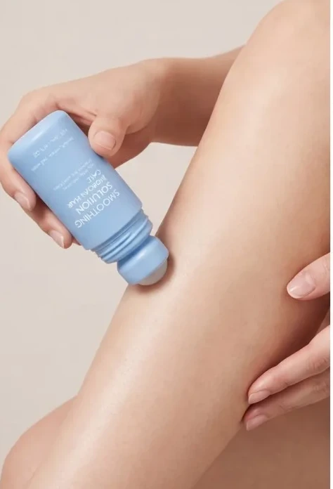 Rolling the bottle down a clean leg